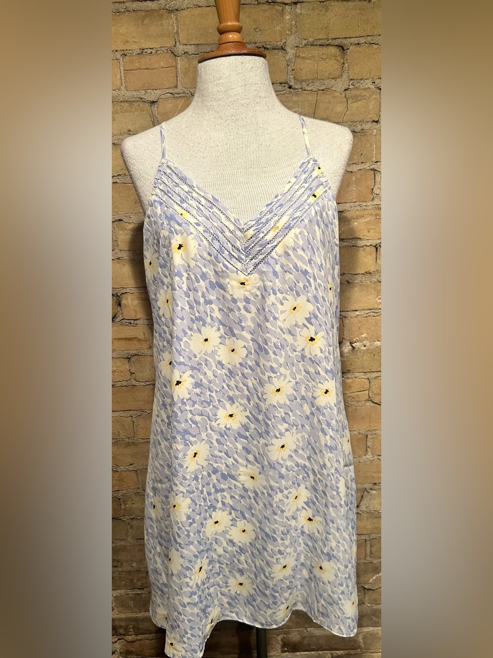Socialite lavender and pale yellow summer dress.